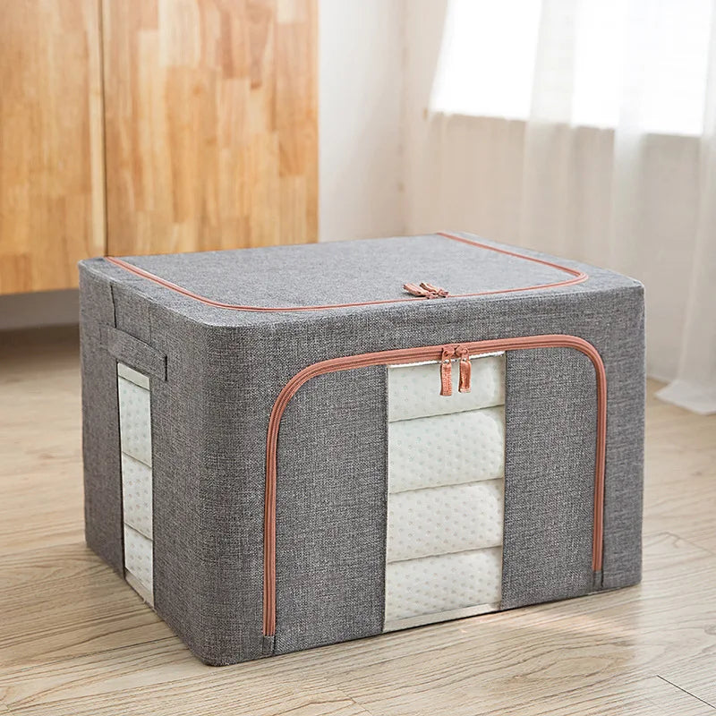 Clothes storage box, cotton and linen storage box, folding and organizing box, household wardrobe, storage box, large storage