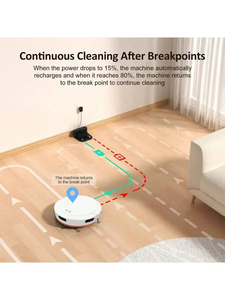 Smart, Wireless, And Efficient Multifunctional Vacuum Cleaner Robot With Powerful Cleaning Capabilities, Designed For Long-Lasti