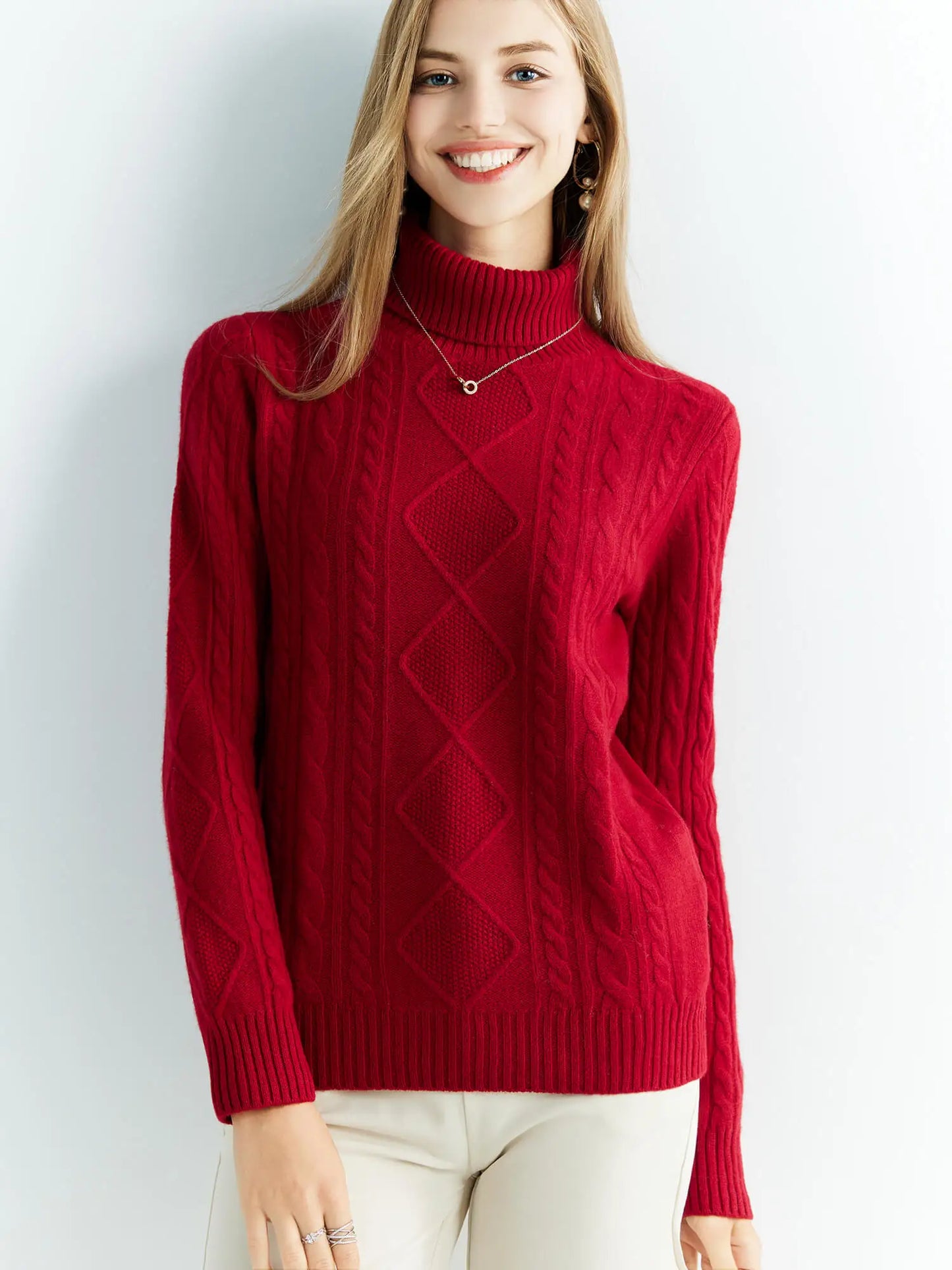 Cashmere Sweater Women Knitted Sweaters 100% Merino Wool Turtleneck Long-Sleeve Knit Pullover 2022 Winter Autumn Jumper Clothing