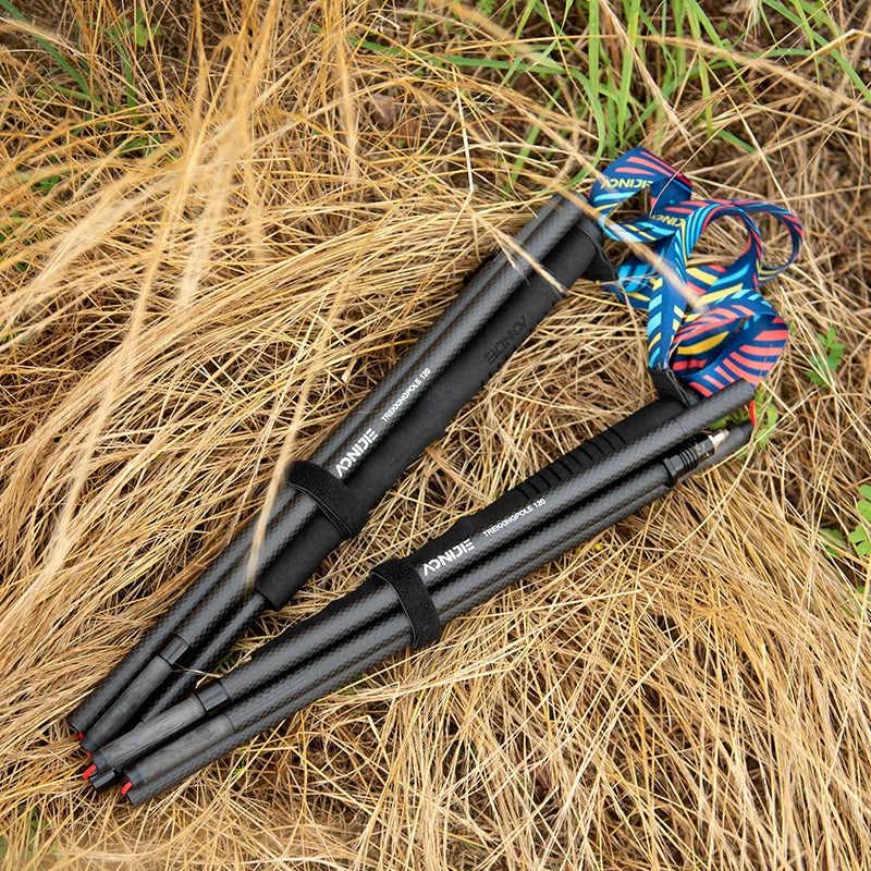 2pcs AONIJIE New Folding Outdoor Quick Lock Hiking Pole Walking Stick 105cm 115cm Trekking Pole For Height 155cm to 175cm