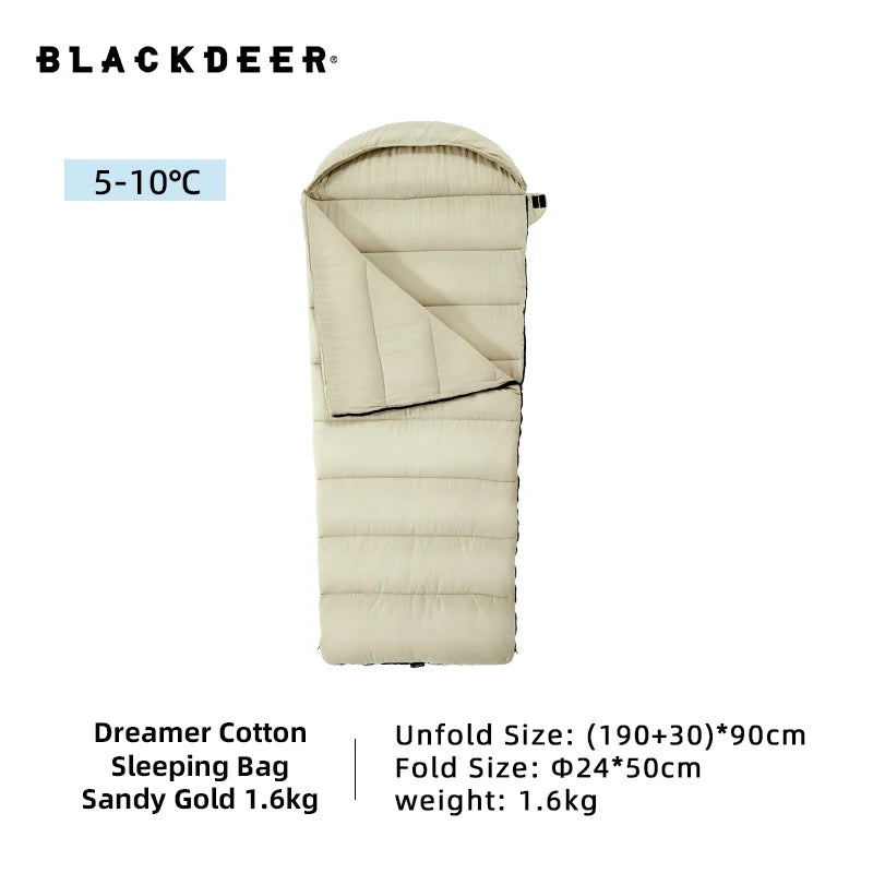 BLACKDEER Outdoor Travel Anhydrous Cotton Sleeping Bag Emergency Adult Autumn Dirty Warm Adult Camping Single Quilt Portable