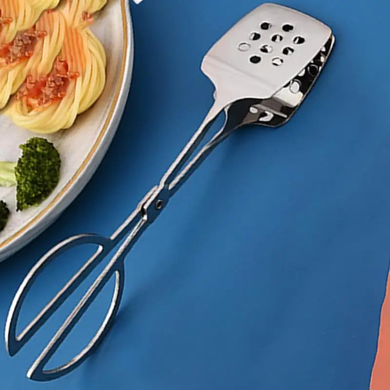 Tongs For Serving Appetizer Tongs Stainless Steel Scissor Multi-functional Appetizer Cooked Food Pastry Tong For Home Kitchens