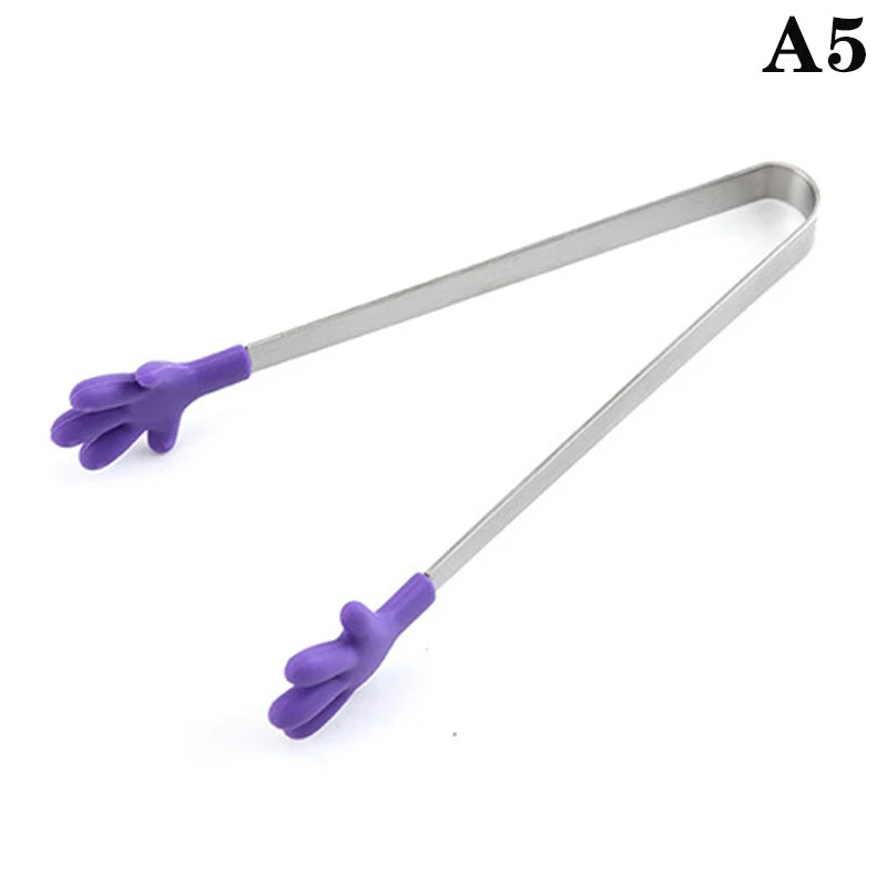 1PC Kitchen Cute Silicone Food Clip Bread Barbecue Clip High Temperature Resistant And Scalding Resistant Silicone Clip