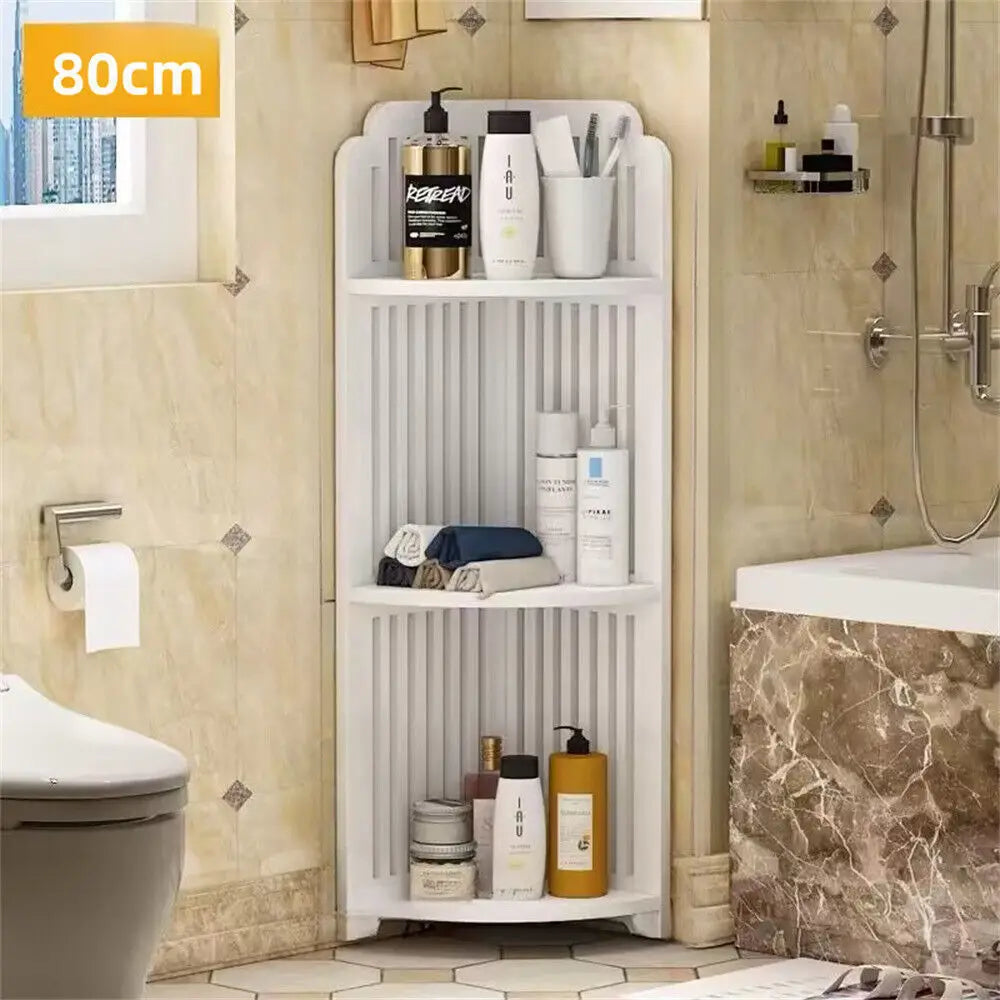 3 Tier Corner Bath Shelf Shower Caddy Storage Rack Unit Organiser Stand White US