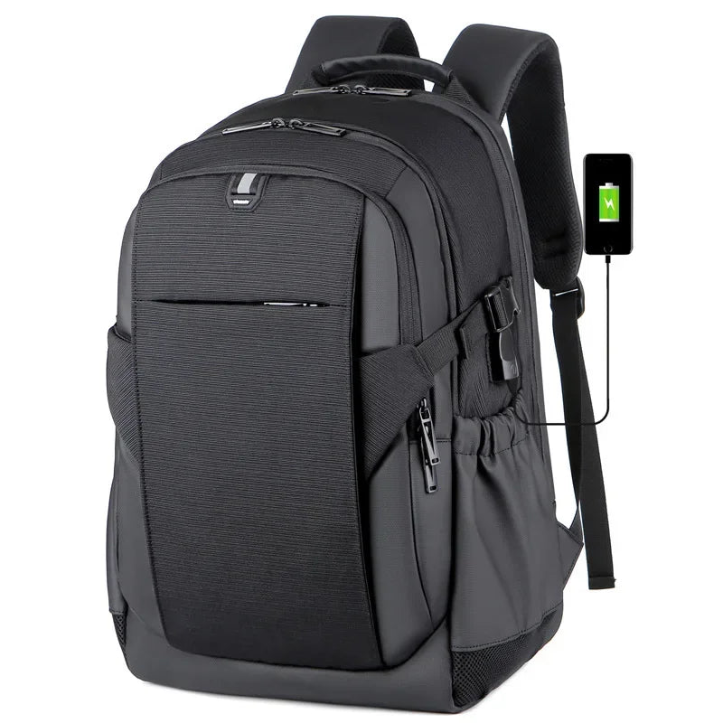 School Student Backpack Mens Large Capacity Business Travel Bags Waterproof Multifunctional USB Charging Laptop Backpacks