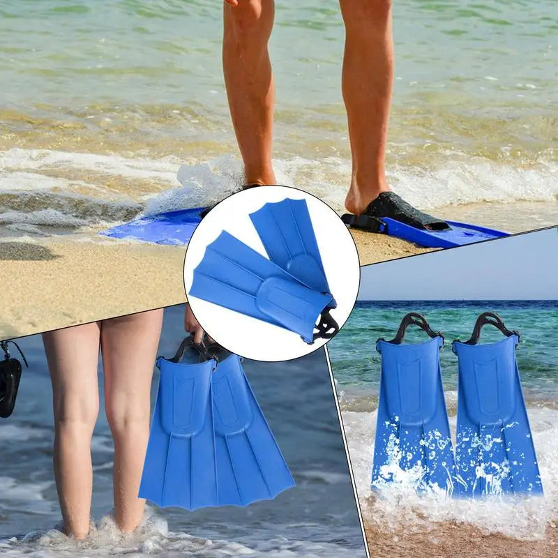 lightweight fins Swim Flippers Diving Frog Shoes Adjustable Ankle Strap Rubber Swim Fins Build Leg Strength diving equipment