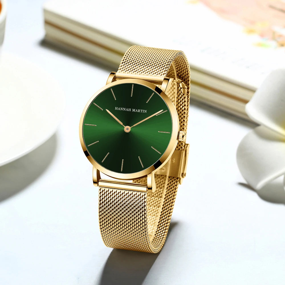Women Watch Top Brand Dropshipping Japan Quartz Movement 36mm Rose Gold Waterproof Fashionable Nordic Minimalist Ladies Watches