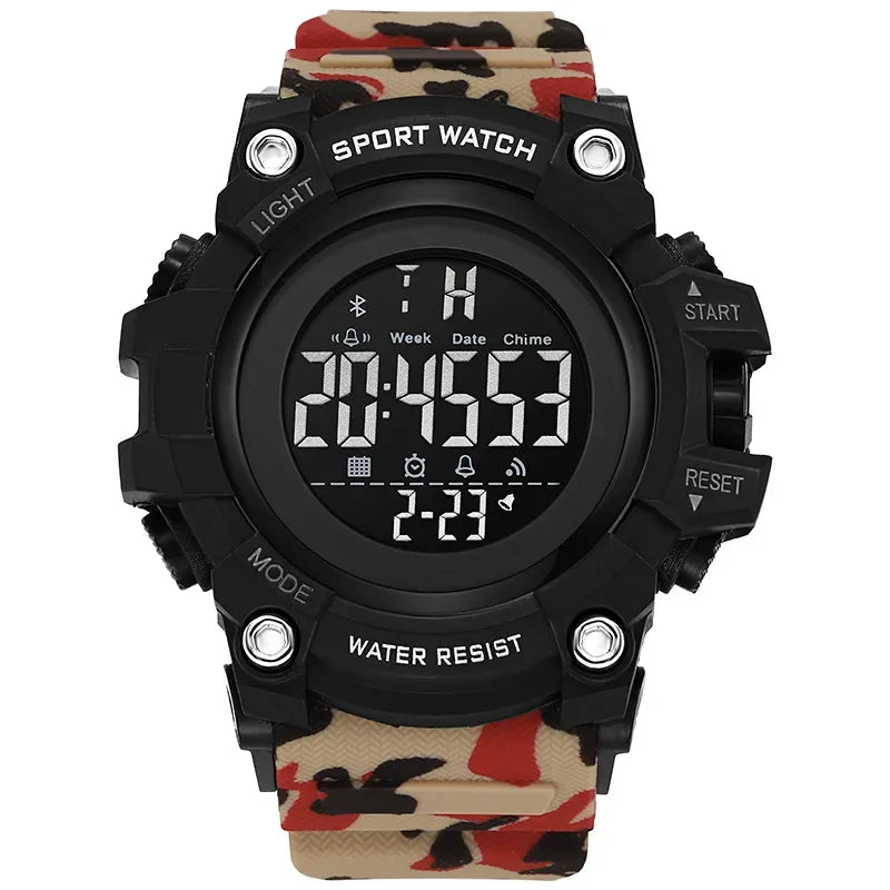 YIKAZE Military Sport Watches Waterproof Men's LED Digital Watch Big Dial Alarm Clock Multifunction Sport Watch for Man Kid Gift