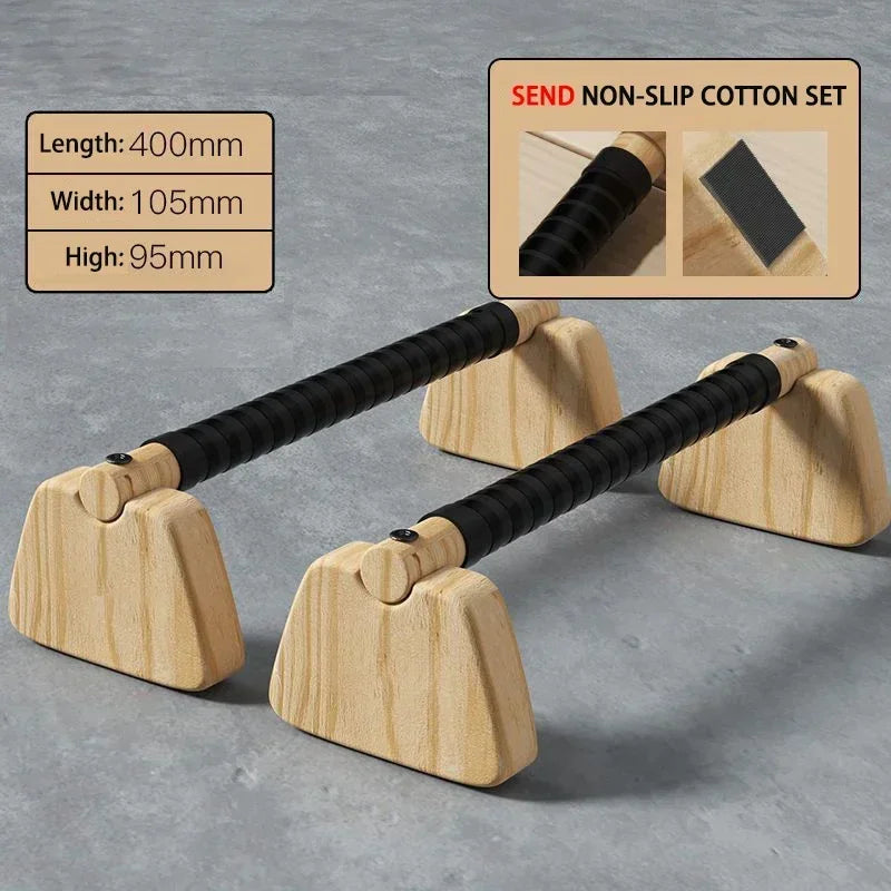 New Push Up Russian Stand Wooden Single and Parallel Bars Inverted Stand Practice Solid Wood Strength Training Equipment