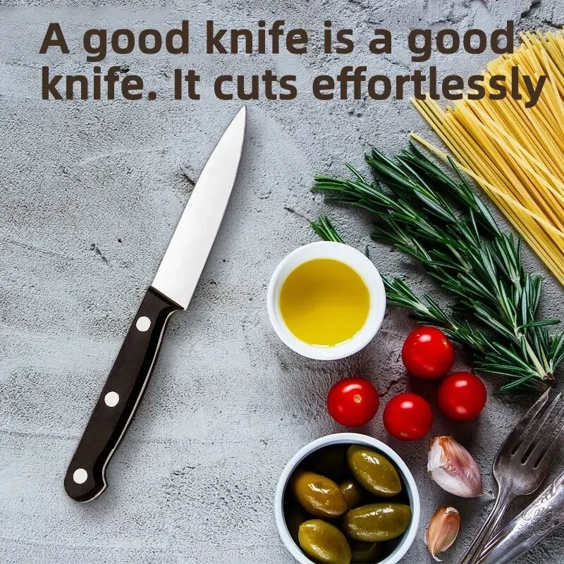 3-Pack Black Fruit Knife Kitchen Professional Chef Knife Sharp Portable Kitchen Utensil Knife Peeling Anti-rust Anti-stick