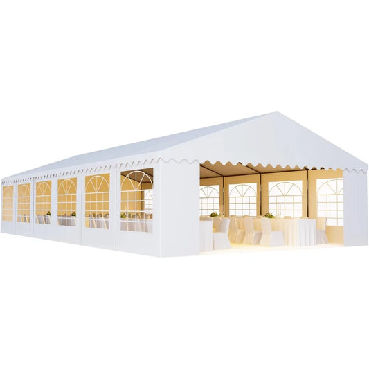 Party Tent 40x20 Heavy Duty Large White Commercial Fair Shelter Wedding Events Canopy Tent (White, 20x40)