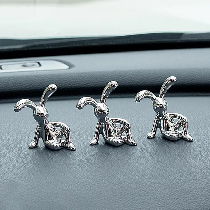 Sitting Rabbit Ornament Electroplated Rabbit Statue Animal Sculpture Home Decoration Table Ornament for Shelves Livingroom