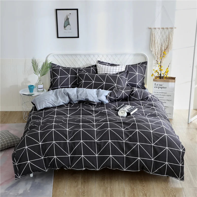 Fall Simple plaid Style Duvet Cover 220x240 Quilt Cover 1PCS Comforter Covers for double twin queen king bed size Plaid bedding
