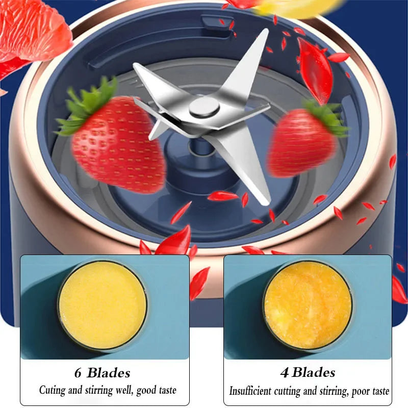 Portable 400ml Mini  Fruit Juicer USBCharging Lemon Orange Fruit Juicing Cup Smoothie Blender Machine kitchen appliances