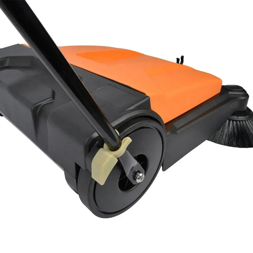 VERTAK Professional Walk-Behind Lawn Cleaning Machine Durable Leaf and Grass Sweeper with Robust Brush for Floor Sweeping