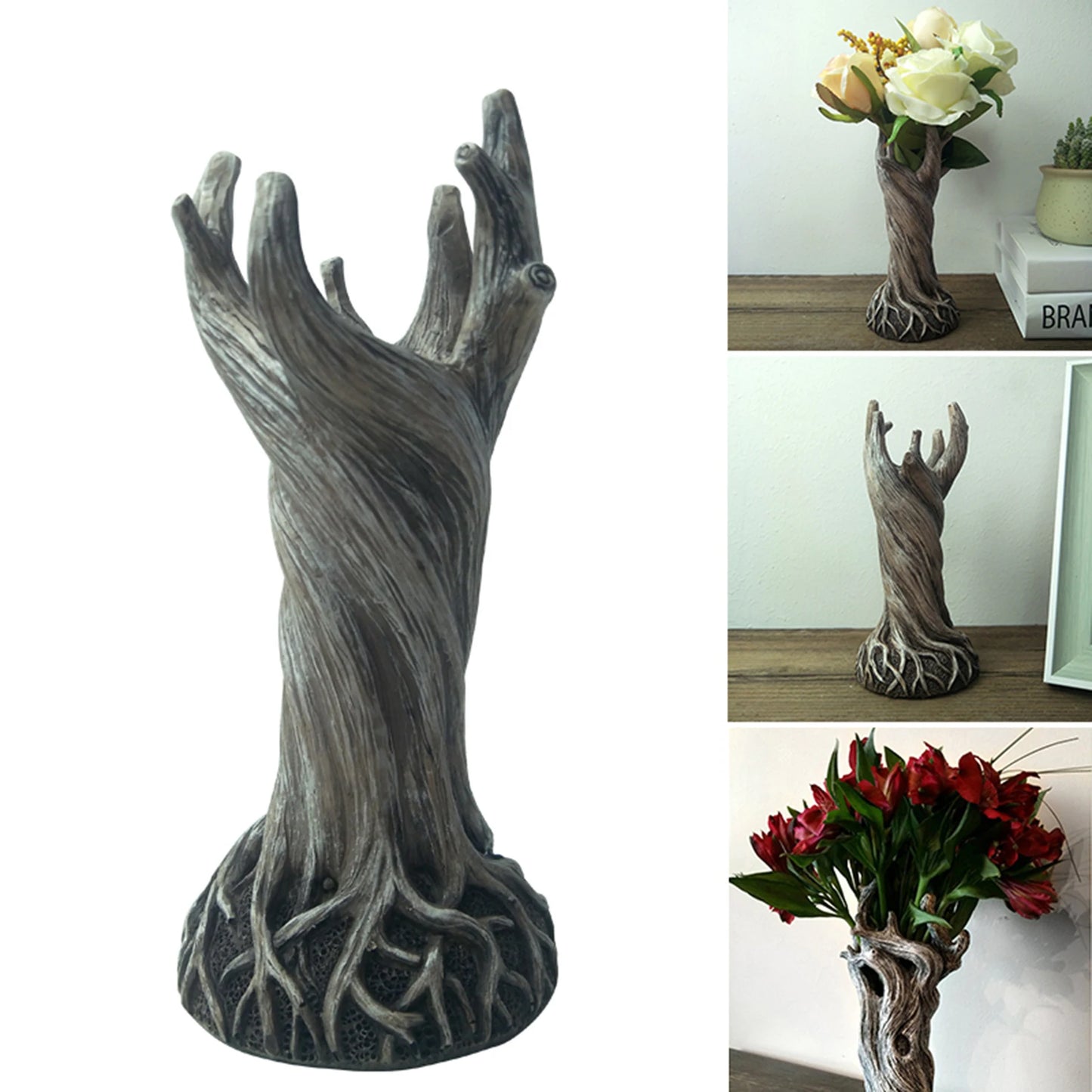 Dry Floral Plant Vase Ornament Creative Resin Indoor Statue Vase Suitable for Living Room Office