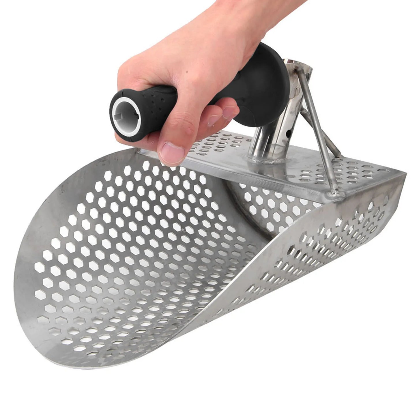 Metal Detector Tool Metal Hunting Tool Sand Scoop Sand Scoop Shovel Metal Detecting Gold Silver Hunting Tool with Hexagonal Hole