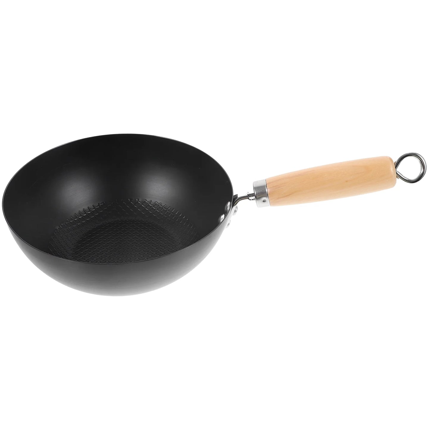 Flat Bottom Wok Fry Pans Everyday Deep Frying Japanese Pot Home for Gas Stove Cooking Utensils Iron Kitchen Cookware