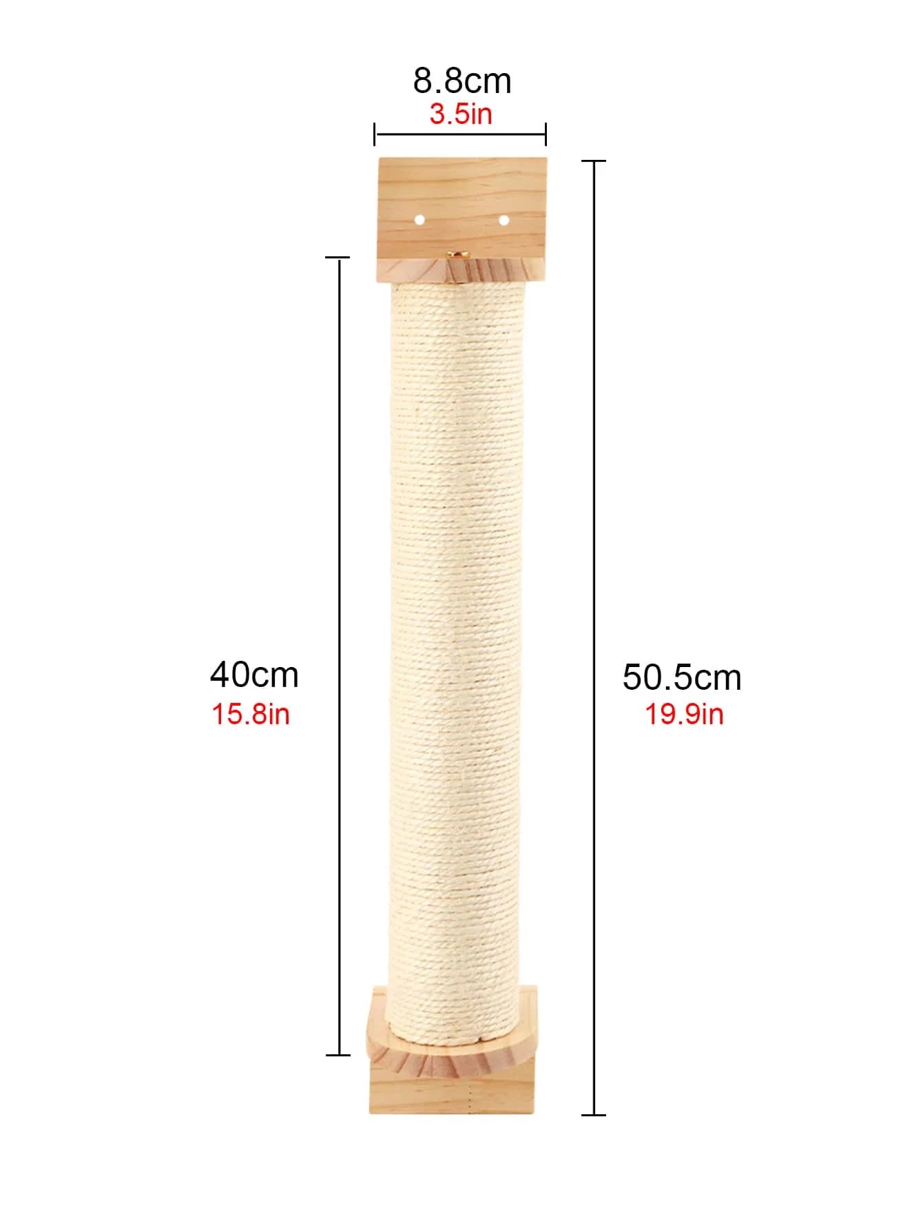 Cat Scratching Post Wall Furniture Wood Wall Mounted Kitten Scratcher Tree for Large Cats Thicker Columns for Multi-Functions