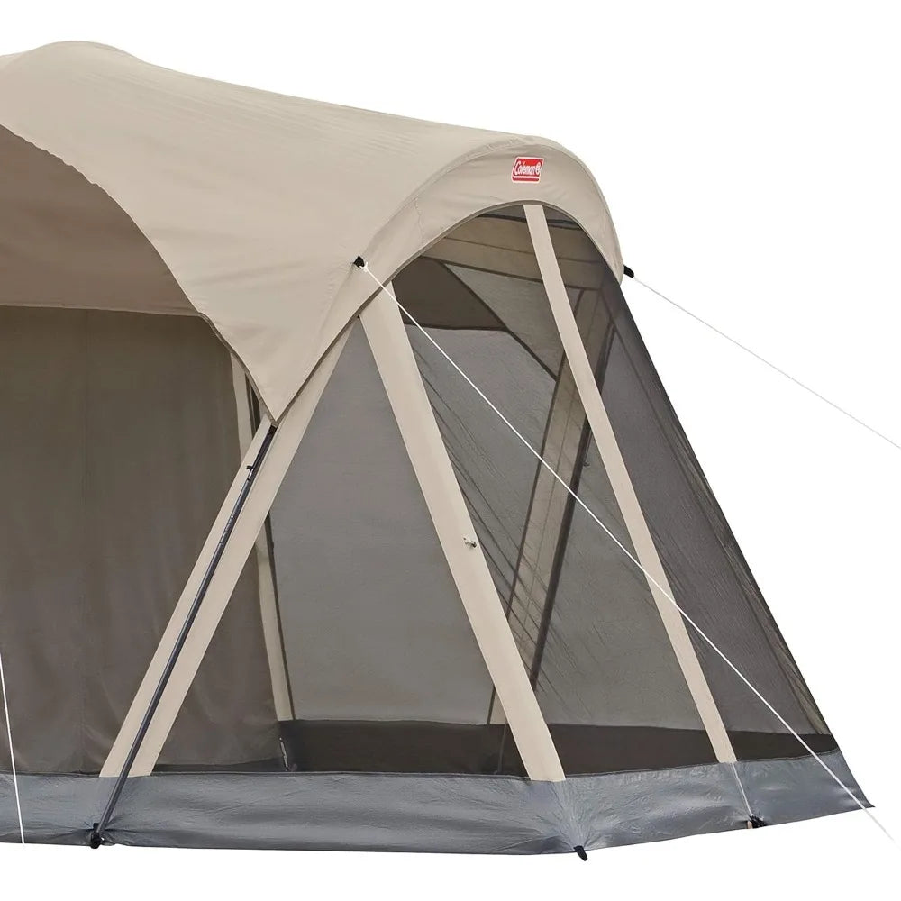 Camping Tent with Screened Porch, Weatherproof 6-Person Family Tent with Included Rainfly and Carry Bag