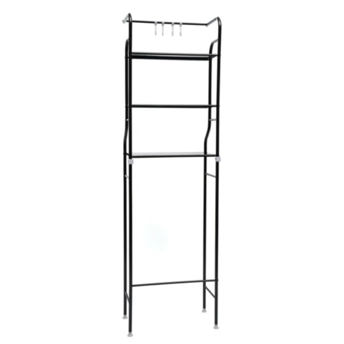 Black Metal 4-Tier Over The Toilet Rack Space Saver Organizer Storage For Bathroom