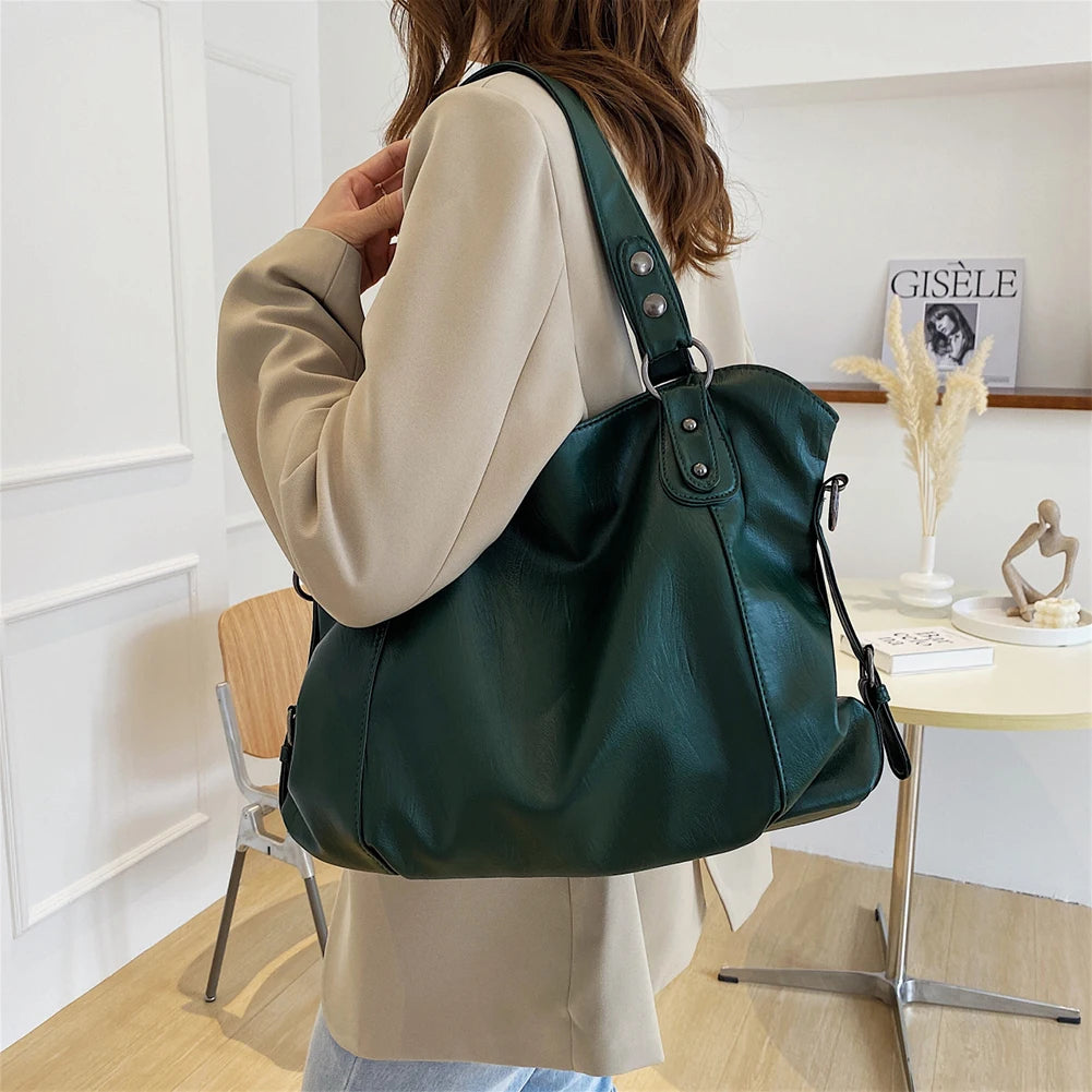 Large Totes Bag Women Shoulder Bags Large Capacity Crossbody Bags Leather Shoulder Side Tote Bag Female Shopper Handbags Wallet