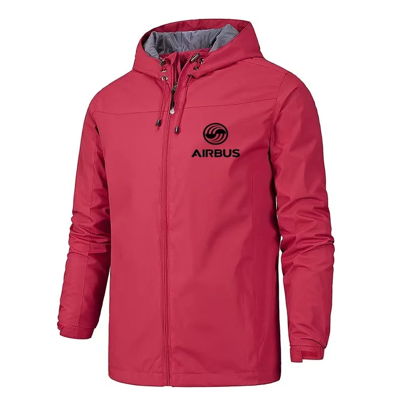 Men's Fashion Business Airbus Aviation Flight Windproof Clip Zipper Thin Hoodie Pilot's Wear 2024 Autumn New Jacket