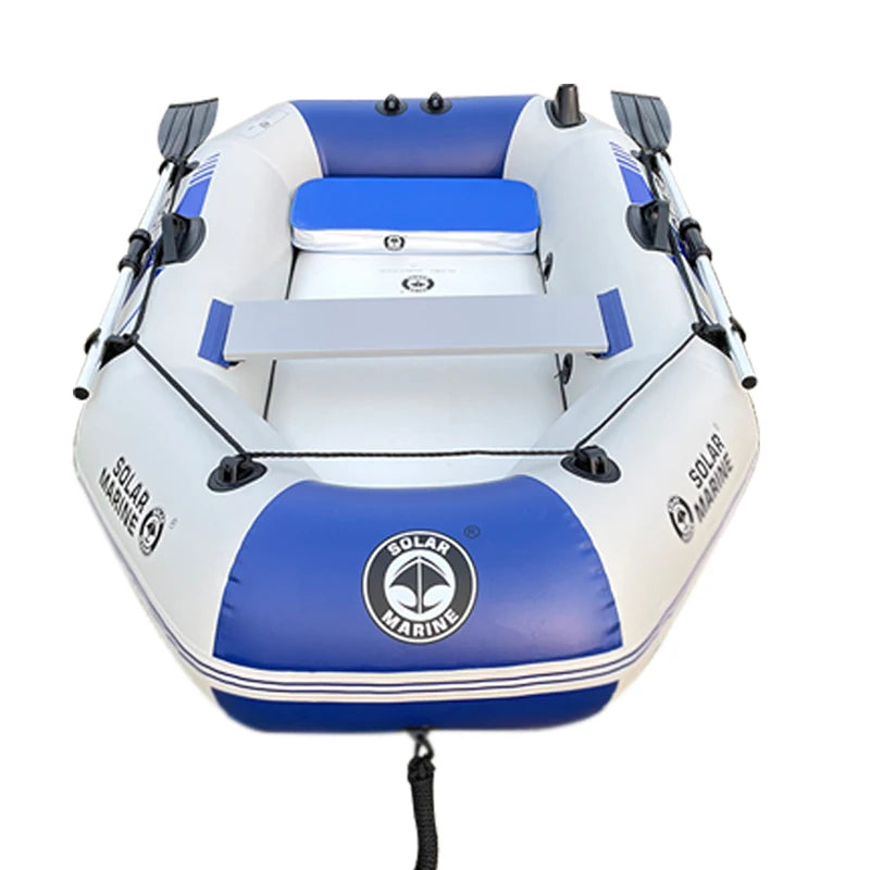SOLAR MARINE 5.7ft Single Person Inflatable Kayak Fishing Boat PVC Touring Rowing Canoe with Air Deck Floor
