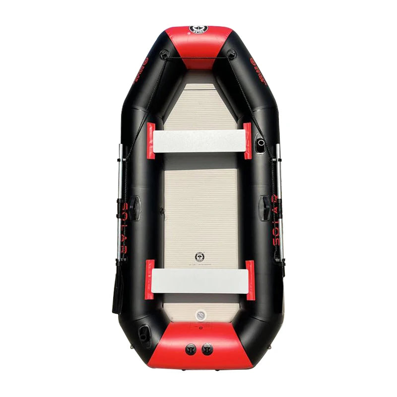 Inflatable Fishing Boat Rowing Kayak Canoe, Hovercraft Dinghy Air Mat, Outdoor Water Sport, 230cm, 3 Person