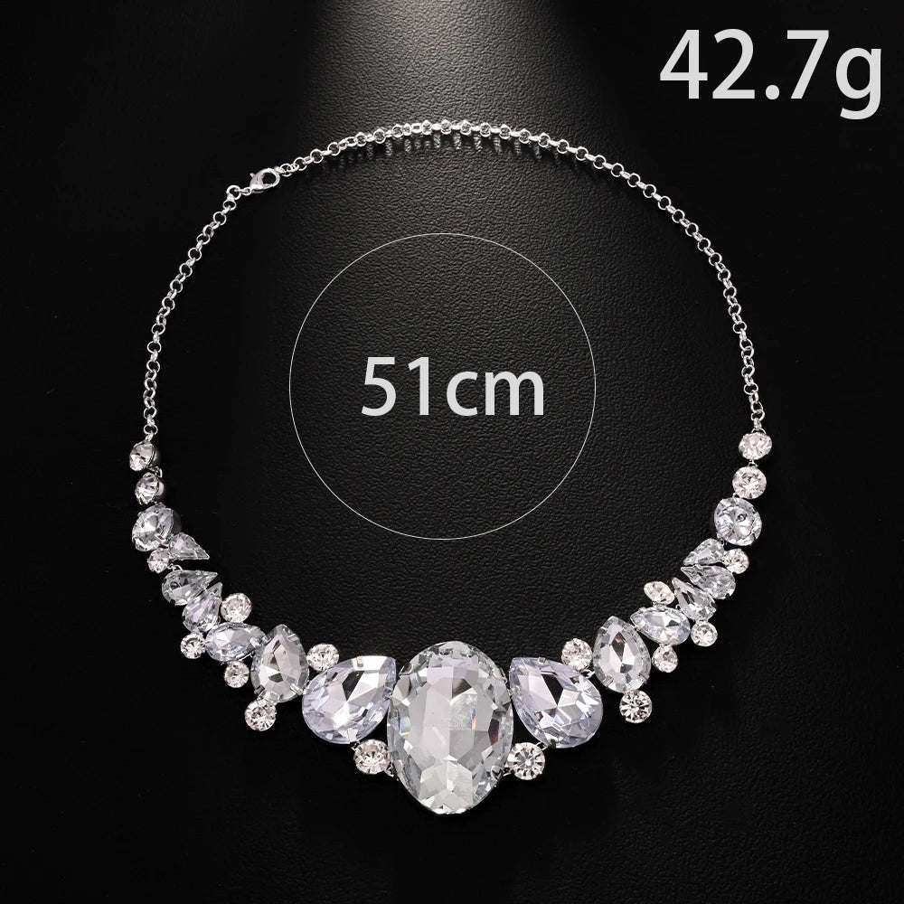 Stonefans Trend Exaggerated Crystal Choker Necklace Wedding Accessories 2025 Fashion Large Rhinestone Collar Choker for Women