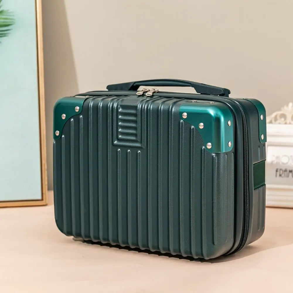 Mini Travel Suitcase Hot Sales Hand Metal corner Boarding Case Travel Luggage Cosmetic Box For Women