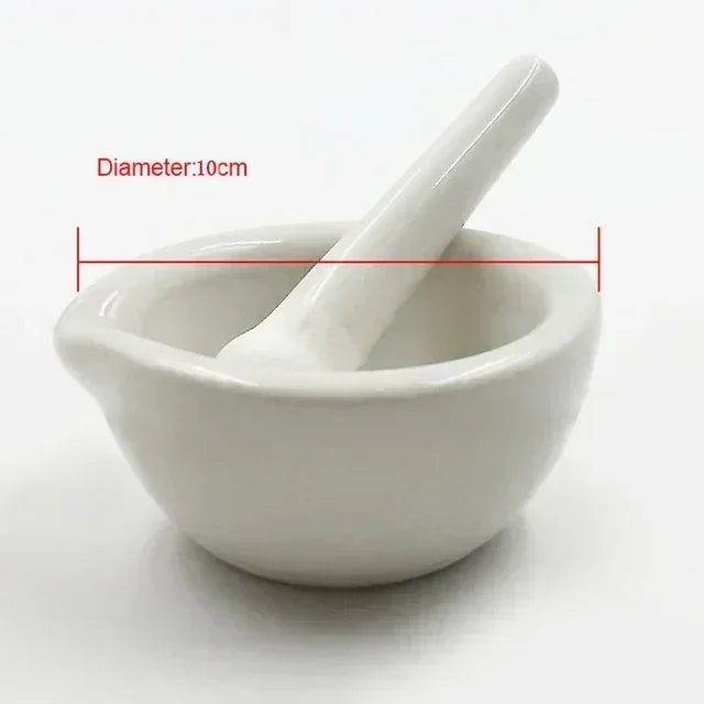 Household Ceramic Mortar and Pestle Set Grinding Bowls for Kitchen Spices Teas Garlic Pepper Grinder Mini Herb Mills Mulit Size