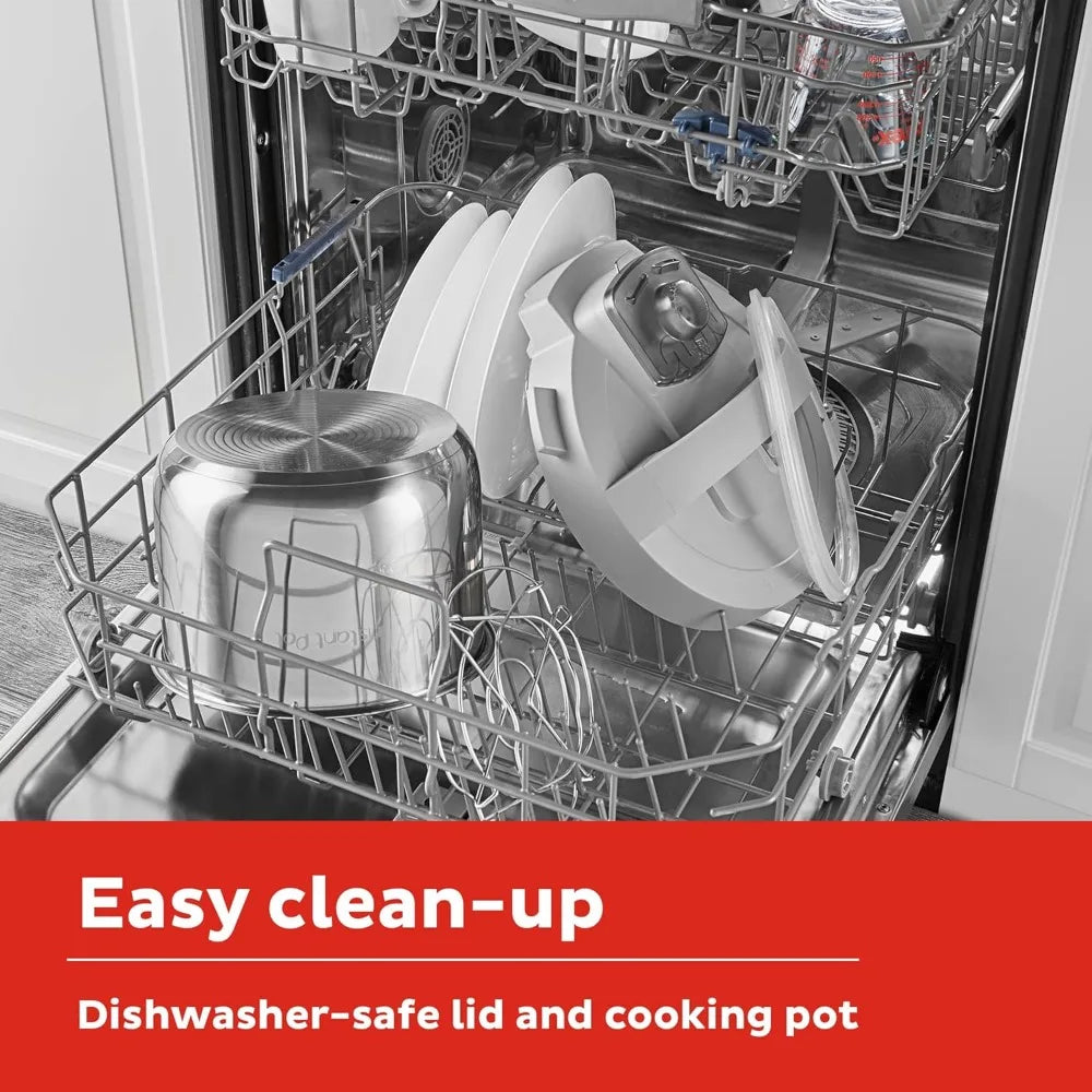 8Qt Whisper Quiet 9in1 Electric Pressure Cooker,Slow Rice Cooker,Steamer,Sauté,Yogurt Maker,Warmer & Sterilizer,Stainless Steel