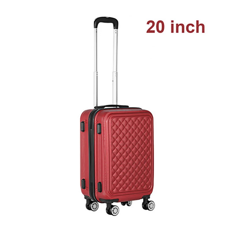 20/24 Inch One-piece Suitcase Red Mute Universal Wheel Luggage Case Business Suitcase Equipaje Luggage Travel Bag with Wheels