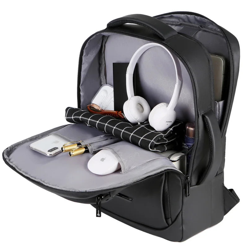 Backpack For Men 2025 Multifunctional Business Notebook Backpack USB Charging Waterproof Film Men's Backbag Casual Bag