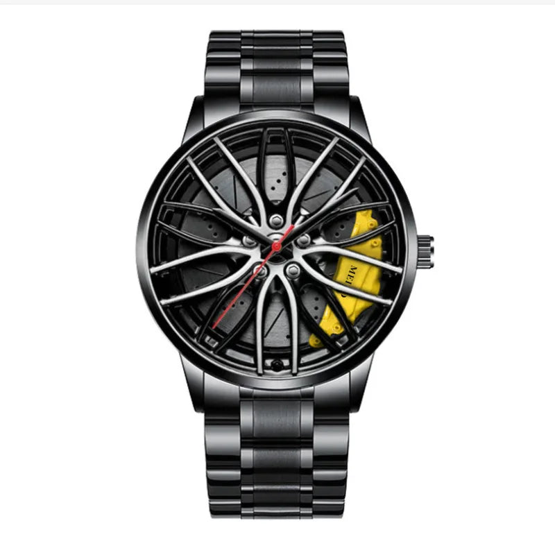 Luxury Man Wristwatch Business Steel Quartz Men Watch Round Watches Wheel Machinery Fashion Decoration Mens Watch