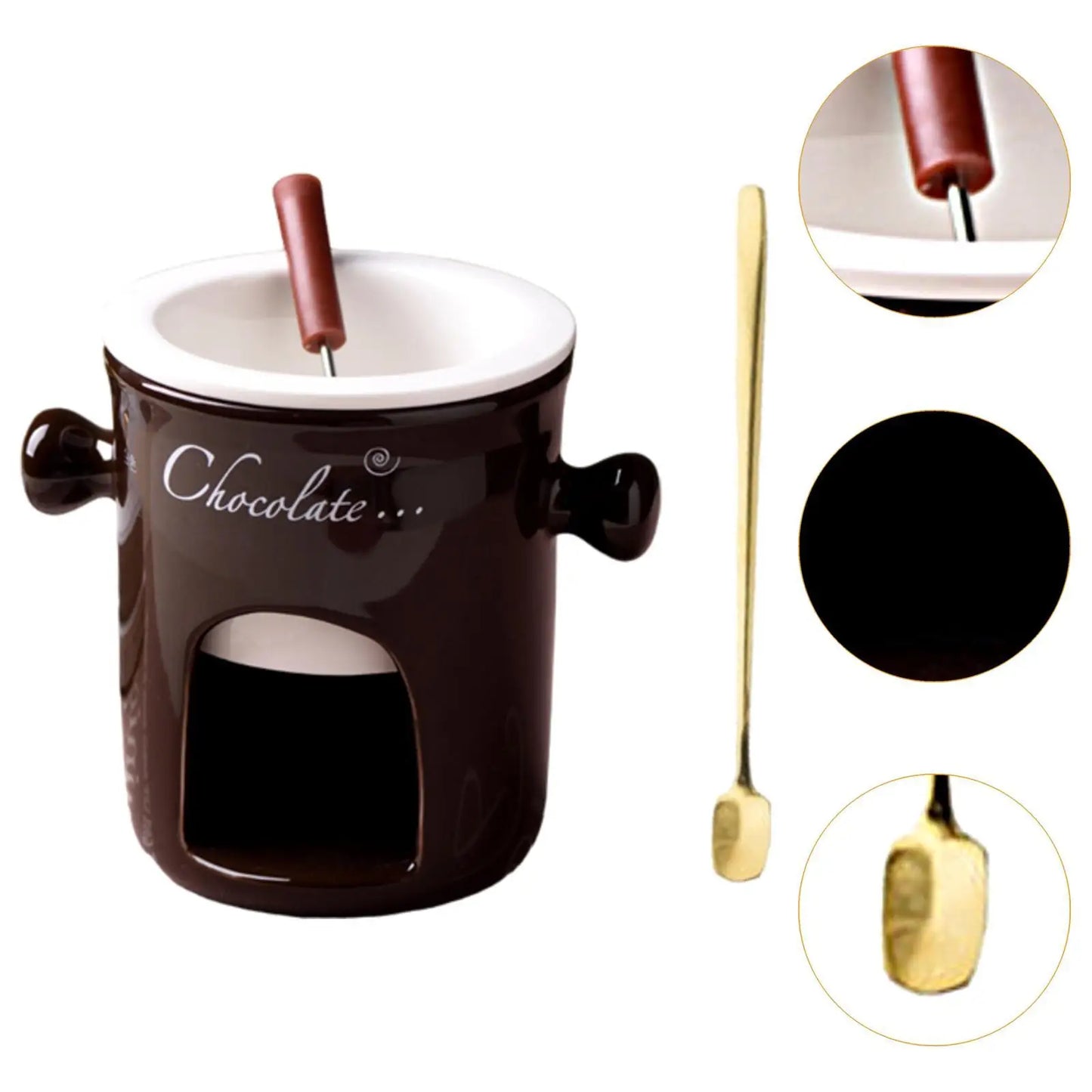 Fondue Mug Tapas Chocolate Melter Pot Cookware Melting Mug Candy Hot Pot