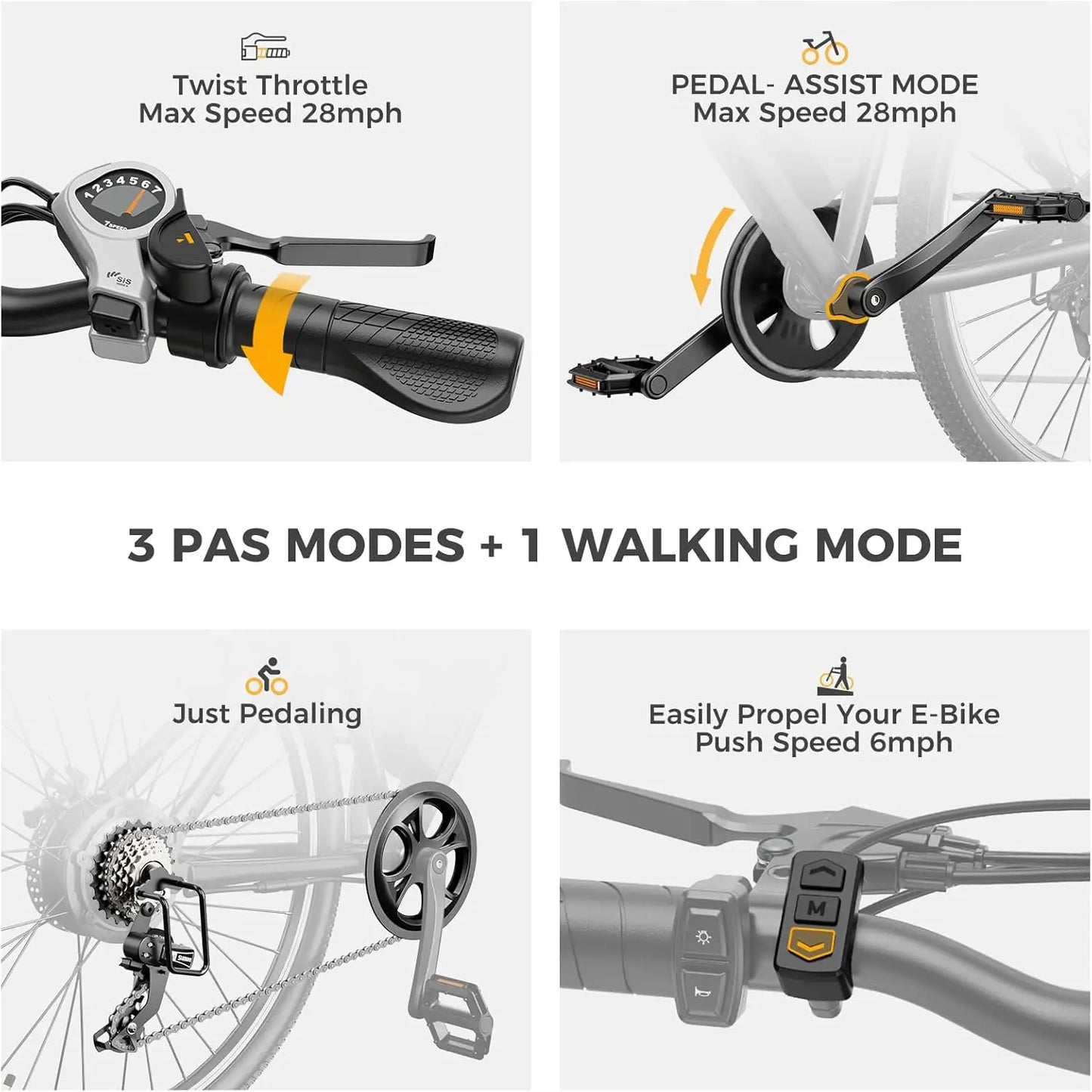 Electric Bike for Adults with 750W Peak Motor, 28mph Max Speed, 600WH Removable Battery Ebike, 27.5" Electric Mountain Bike