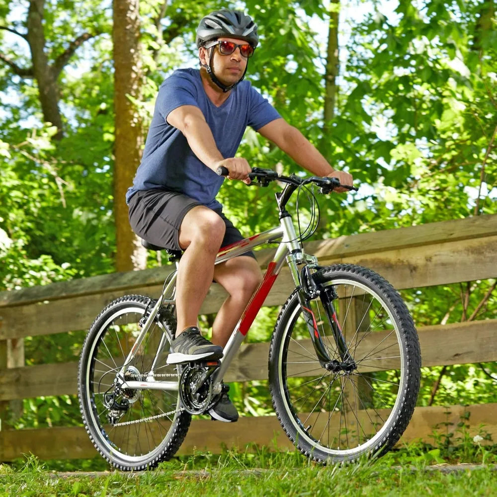 Hard Tailed Mountain Bike, Front Load Bar with Forged Crown, Suitable for Men, Women, Teenagers, Index Style Rear Derailleur