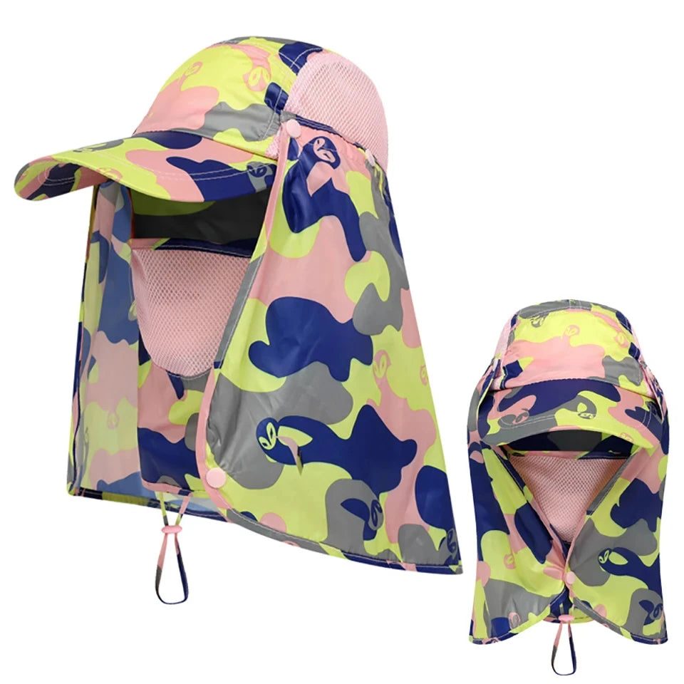 Hunting Camping Hiking Fishing Hats Outdoor UV protection Sun Protection Breathable Caps Full Head Quick-dry Headwear Men Women