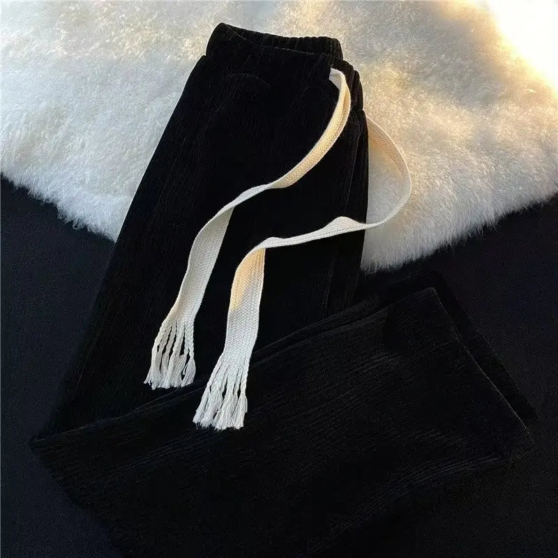 n casual pants men's trend ins loose youth hoodies spring and autumn straight-leg wide-legged athletic pants