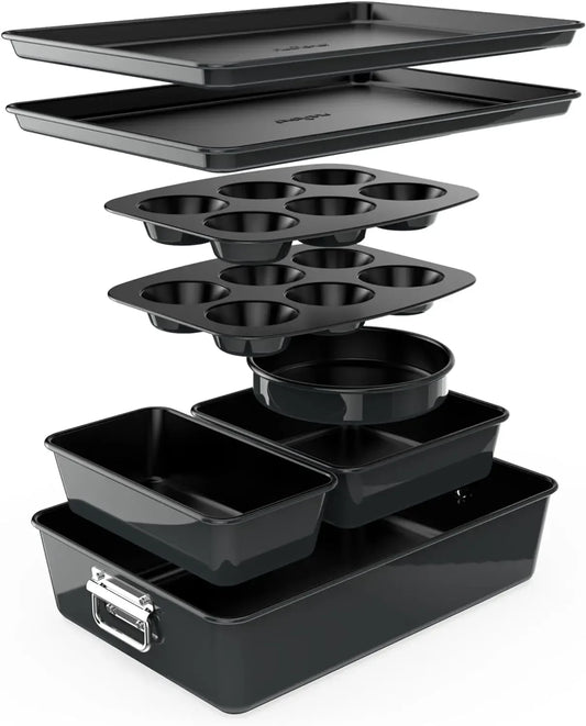 8-Piece Nonstick Stackable Bakeware Set 66 discount