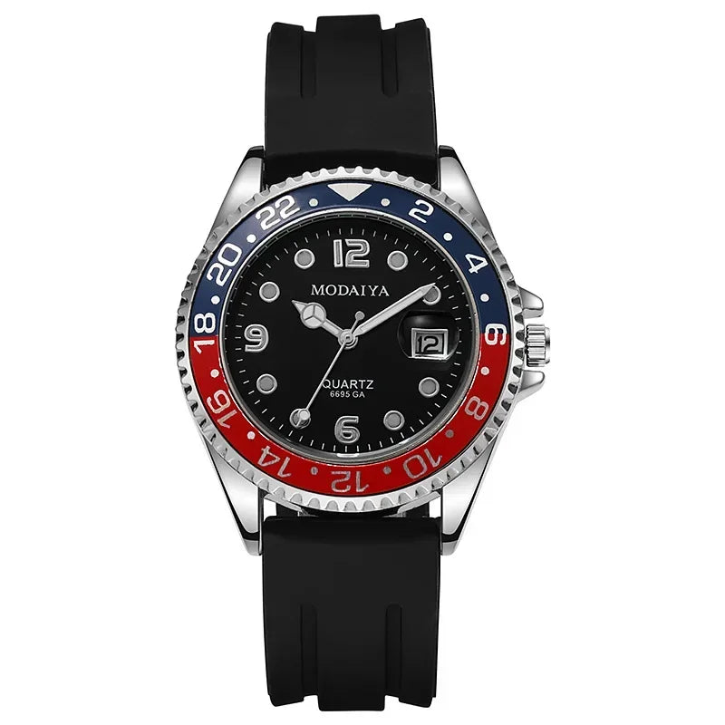 New Mens Watch Silicone Strap Glow Needle Quartz Watches for Male Calendar Casual Wristwatch Relogio Masculino Clock Men Hour