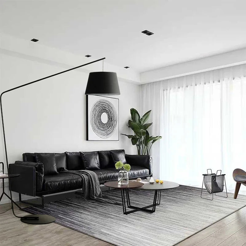 NEW Nordic Big LED Floor Lamp Denmark Black Fishing Floor Lamps for Living Room Sofa Corner Standing Lights