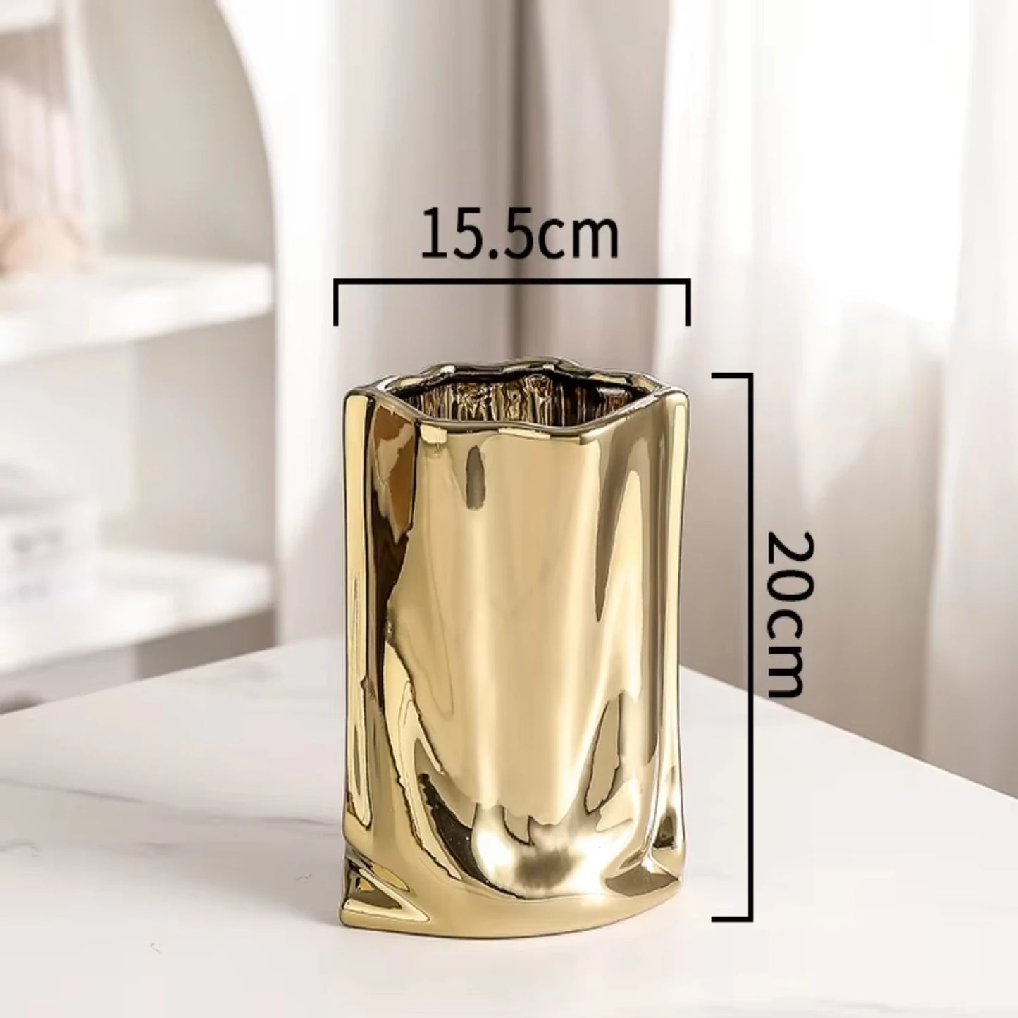 Silver-plated Ceramic Vase  Room   Style Flower Arrangement  Decoration