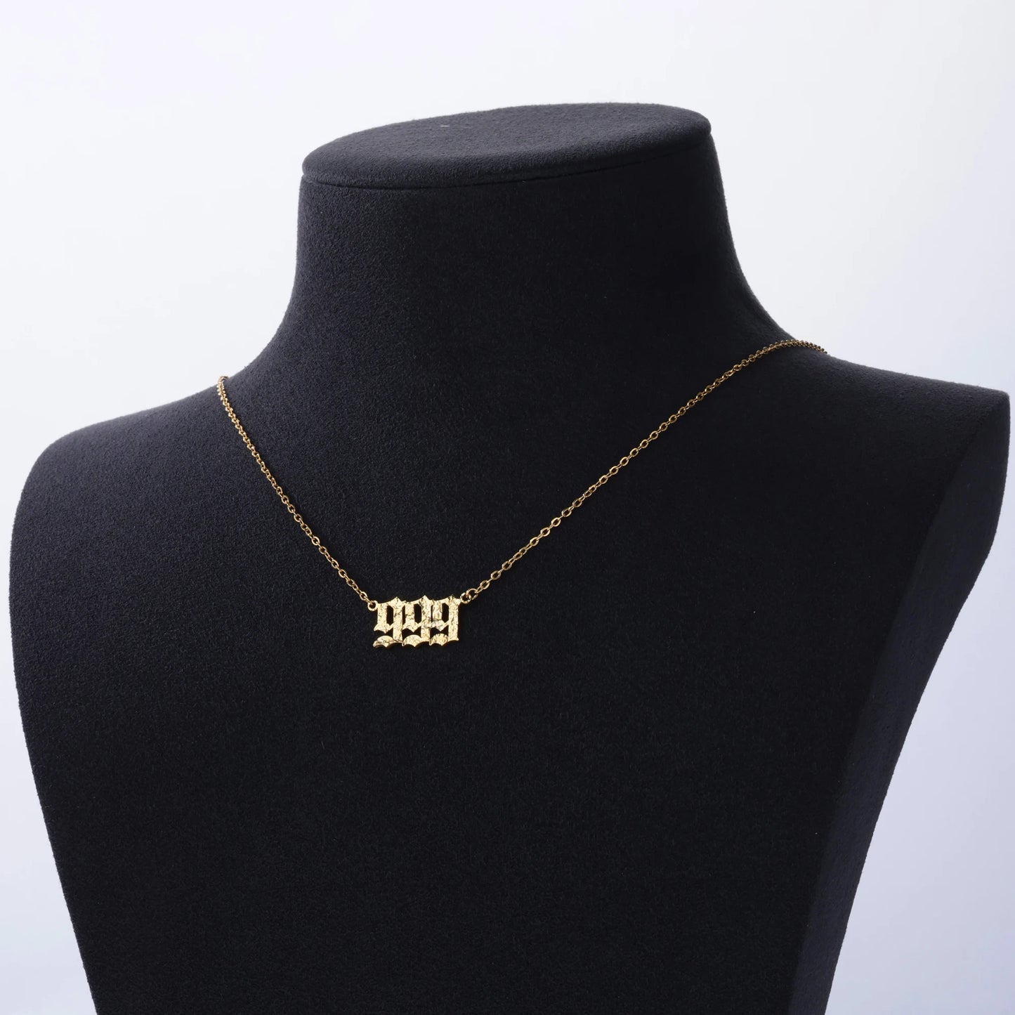 Stainless Steel Number Necklaces For Women Men Gold Color 111 222 333 444 555 777 888 999 666 000 Pendant Necklace Jewelry Neck