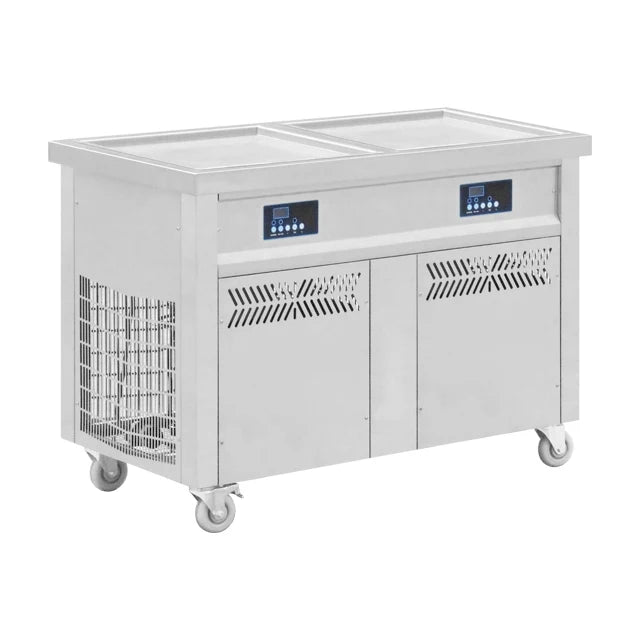 Flat Pan Instant Thailand Rolled Icecream Making Thai Stir Fry Tawa Roller Fried Ice Cream Roll Machine Fried Ice Cream Machine