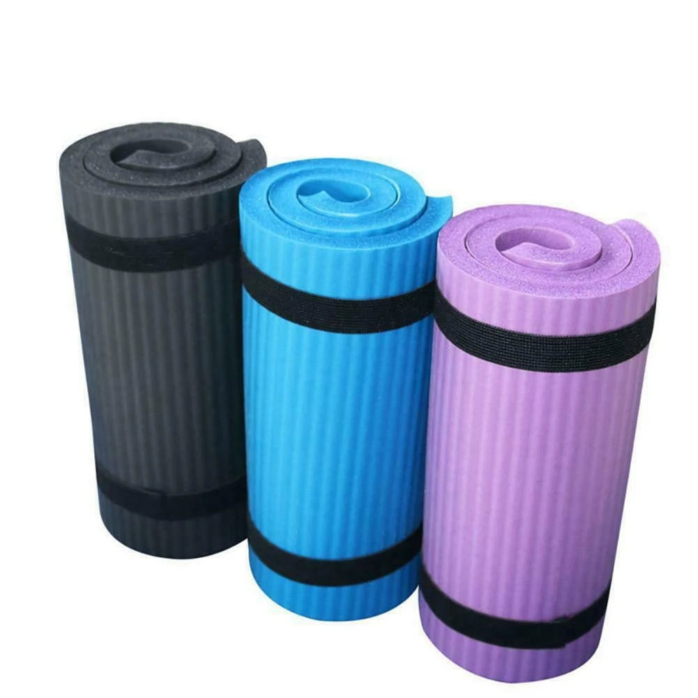 15MM Thick Yoga Mat Comfort Foam Knee Elbow Pad Mats for Exercise Yoga Pilates Indoor Pads Fitness Training,Black