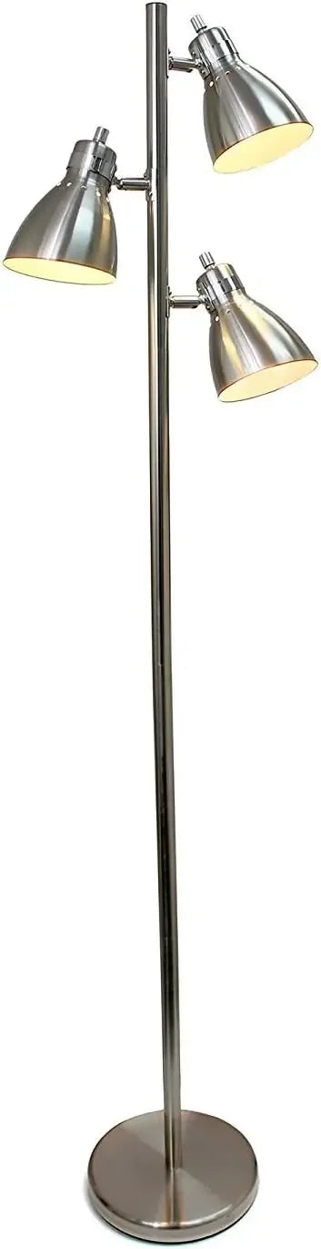 Simple Designs LF2007-BLK Metal 3 Light Tree Floor Lamp