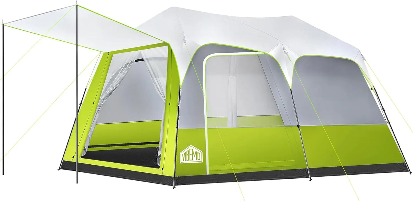 Person Camping Tent, Pop-Up Family Tent for Instant Easy Setup, Spacious Interior, Includes, Room Divider